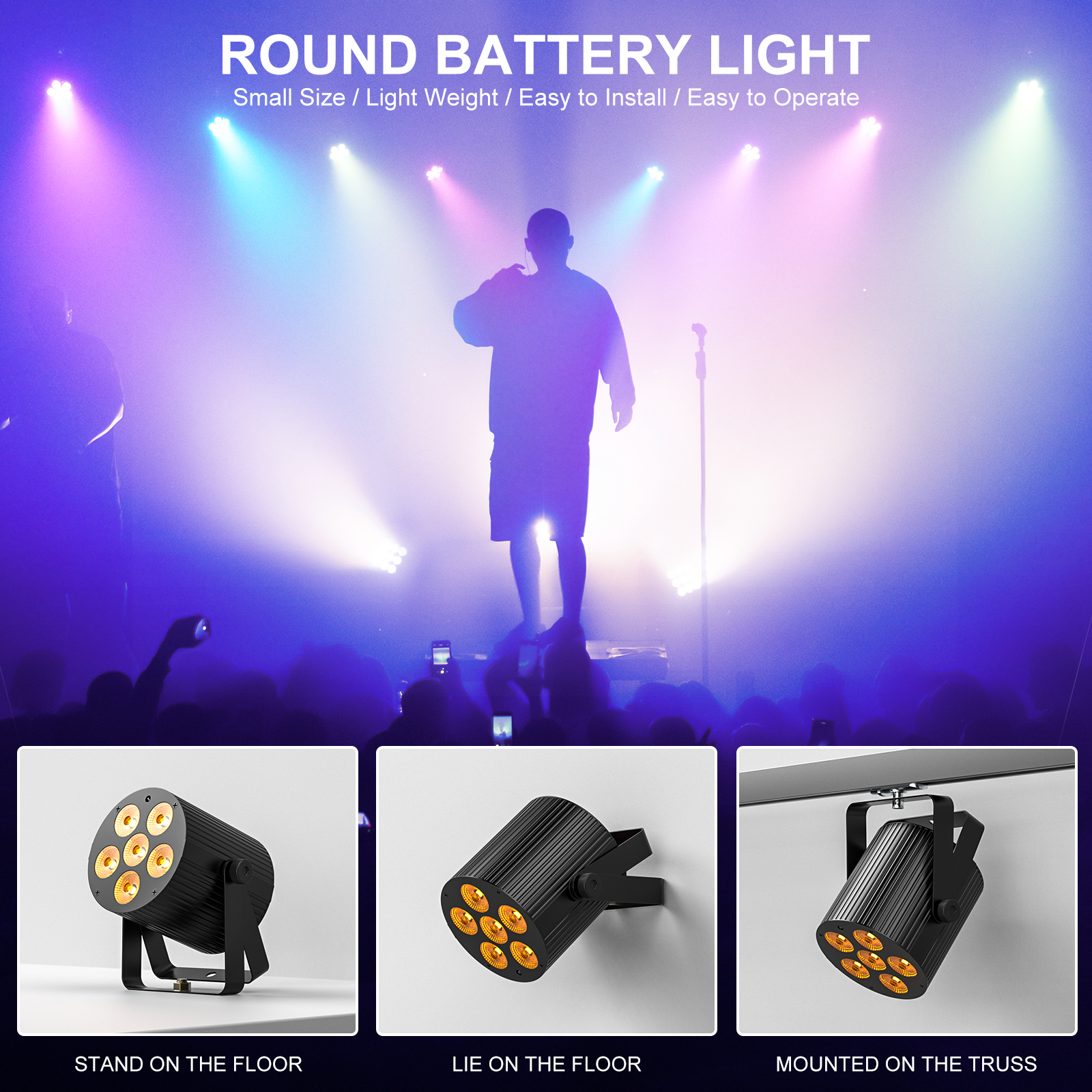 U'King 4PCS 60W LED Flat Par L – Laser Power Supply 60W recenzja i cena