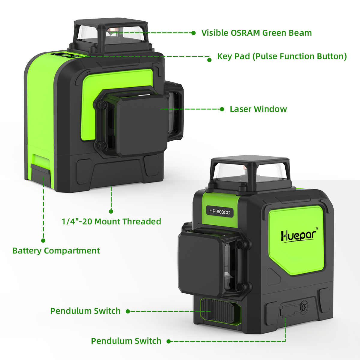 Huepar 903CG Set 12 3D Cross L – Industrial Laser Line recenzja i cena